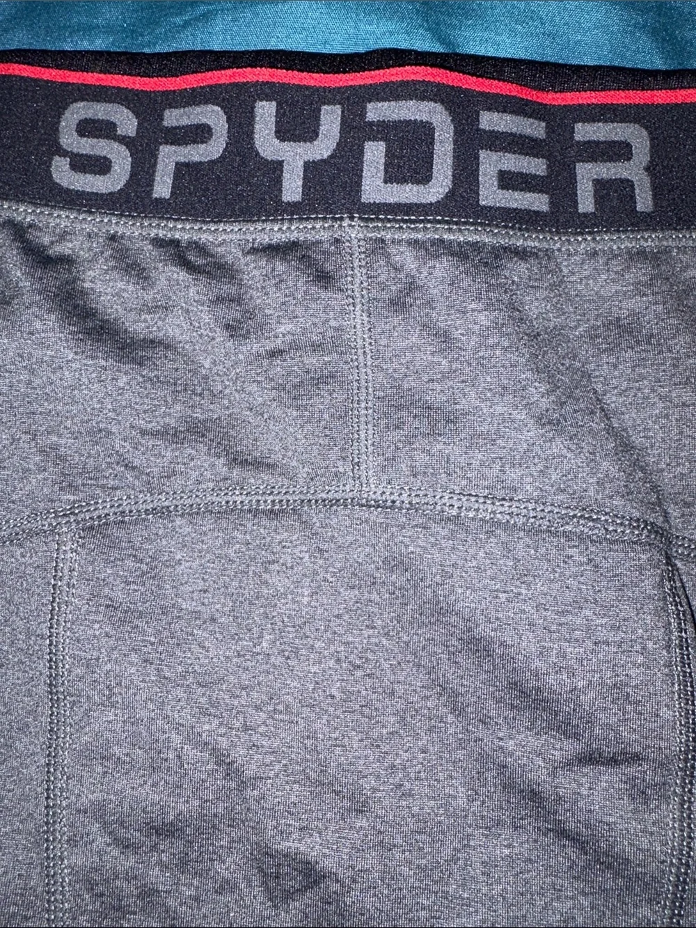 Spyder Men's Gray and Black Performance Base Layer Tights - Large